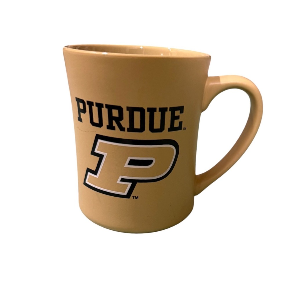 NWT Purdue‎ University Boiler Up Coffee Mug Tan Ceramic FSJ Inc Boilermakers Cup